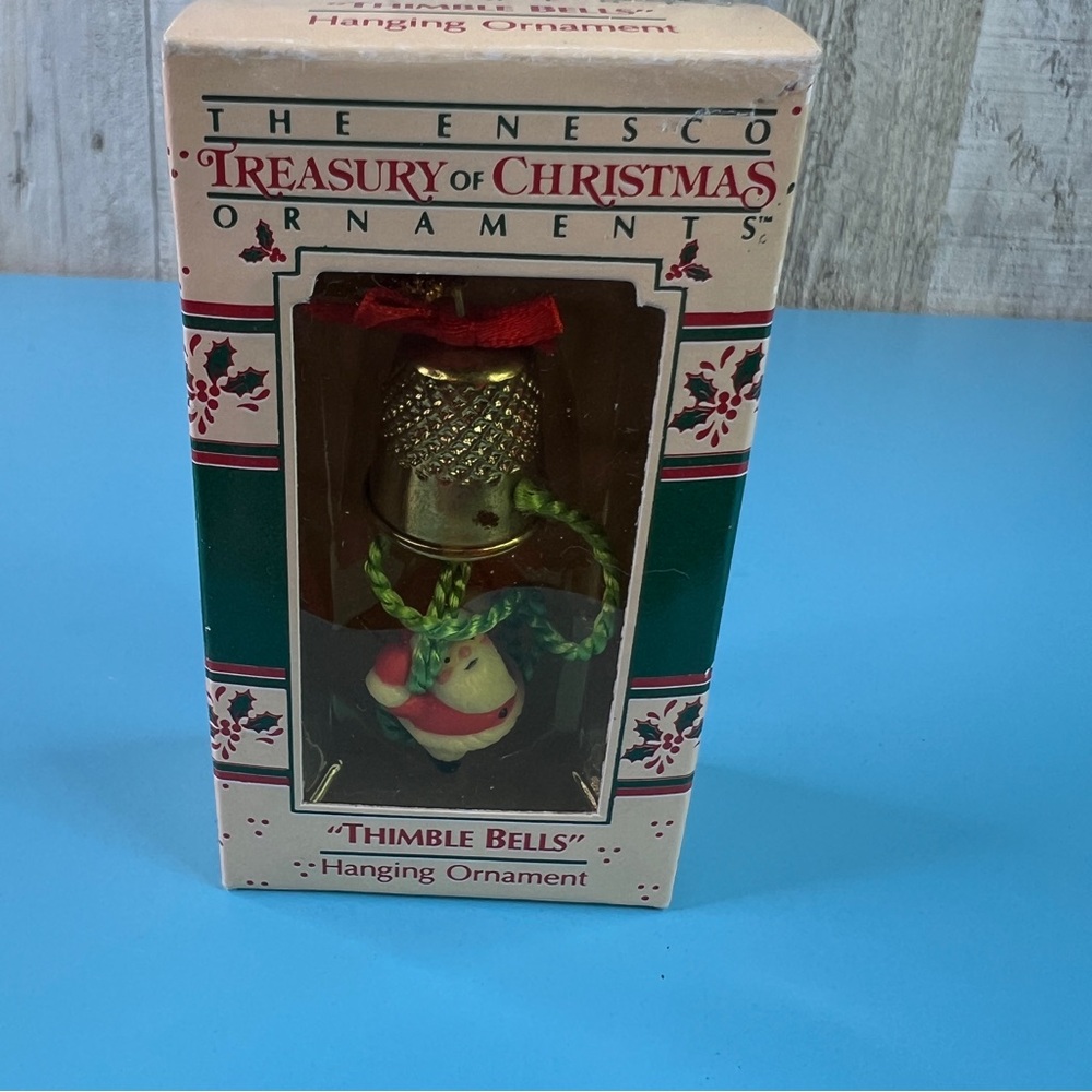 The Enesco Treasury Of Christmas Ornaments Thimble Bell Hanging Ornament